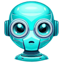  Cyan 1 Robot Avatar icon