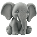  allo animoPlastic Elephant Toy icon
